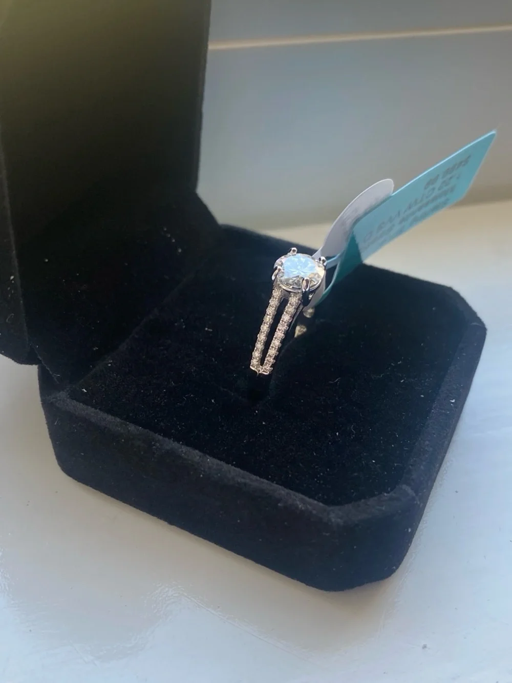 Split Band Moissanite Ring Size 5